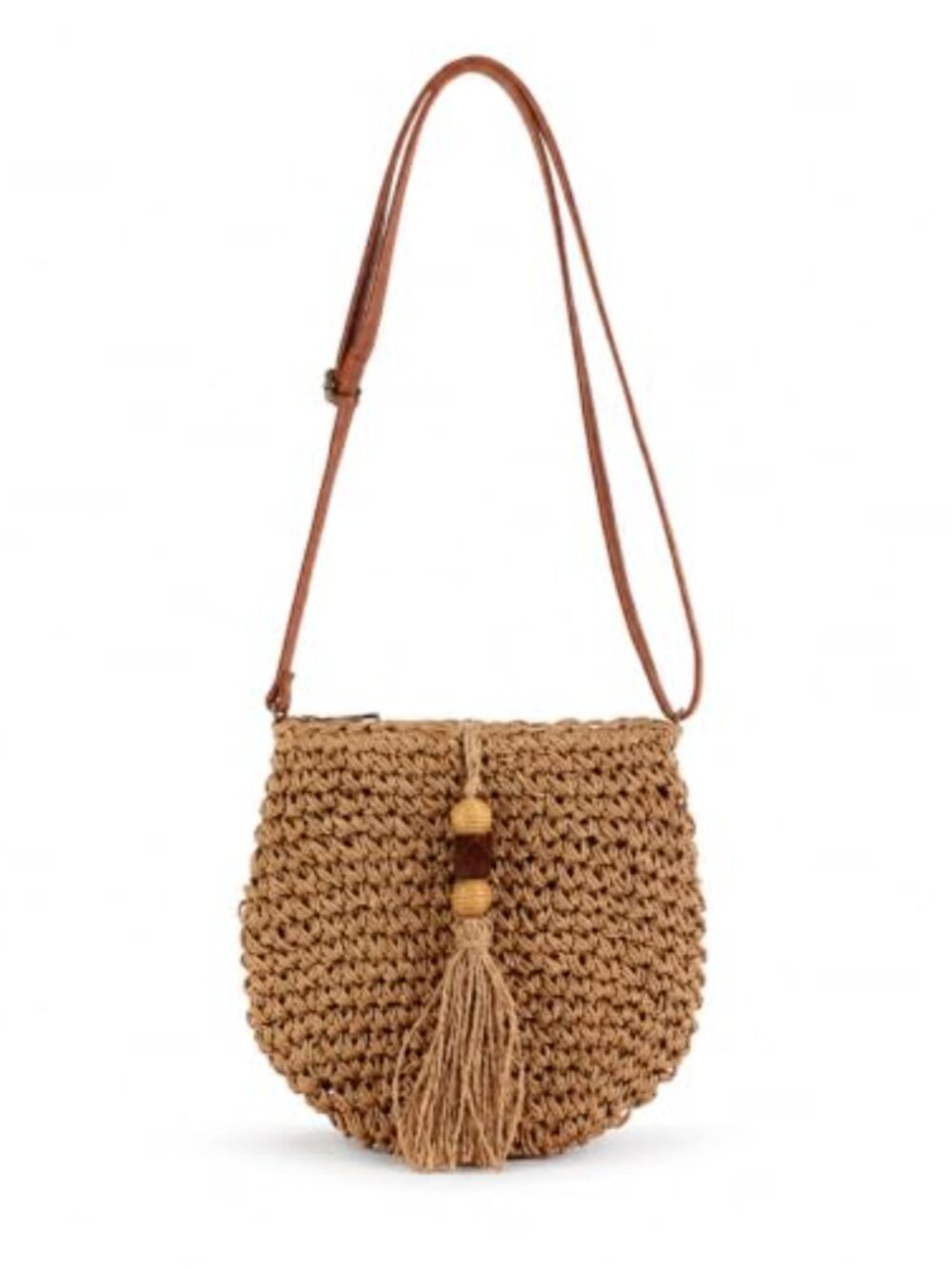 Handmade Woven Straw Crossbody Bag Bohemian Beach Shoulder Purse
